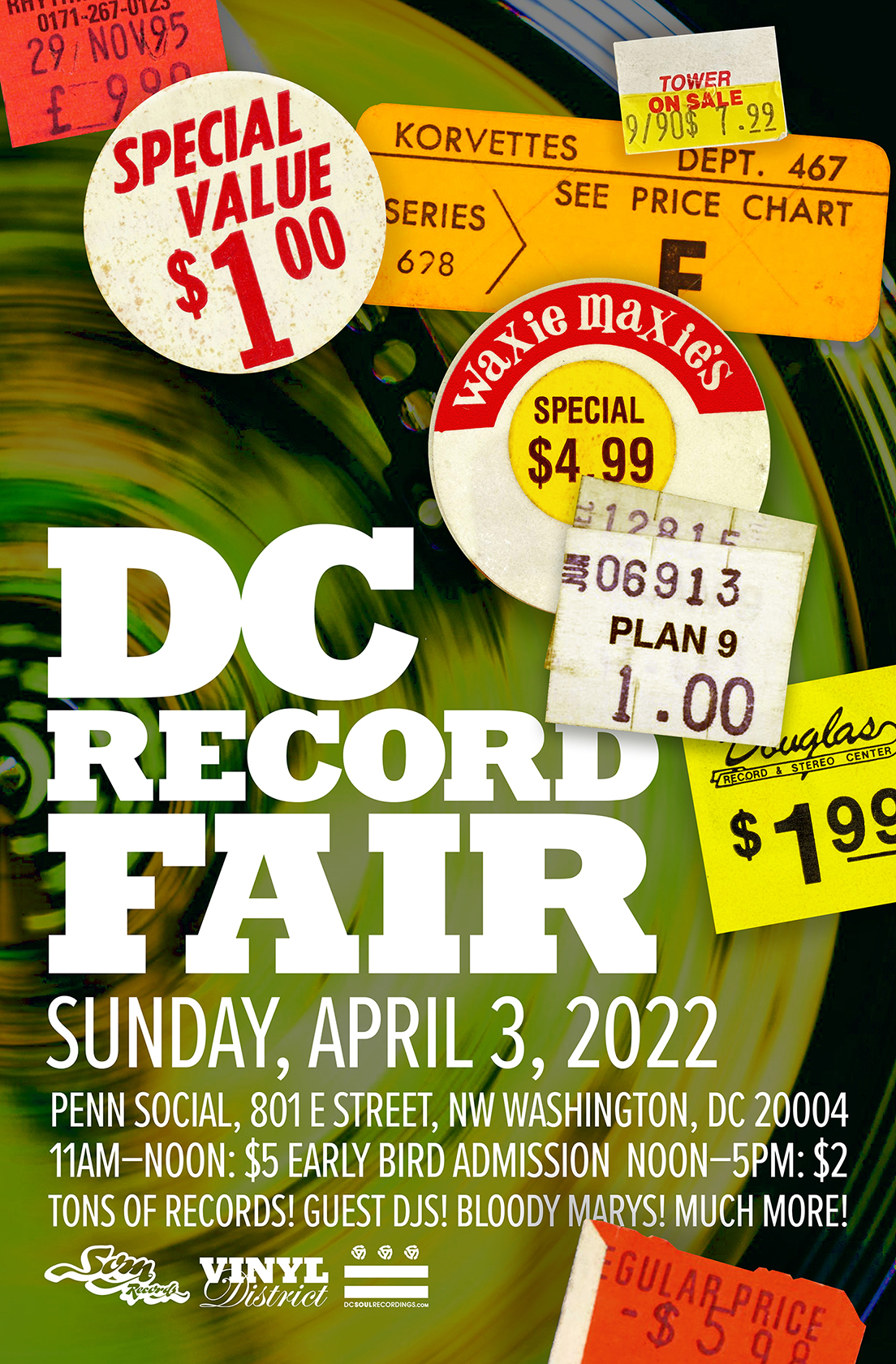 The DC Record Fair returns to Penn Social, 4/3!